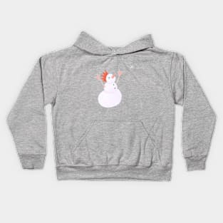 Cheery Snowman Celebration Kids Hoodie